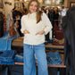 SUZY D “TESSY” POCKET DETAIL KNIT SWEATER