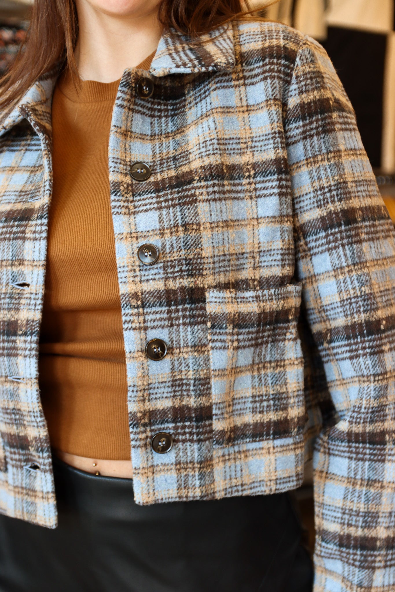 PLAID TAILORED JACKET