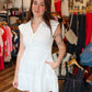 FATE EYELET TWIST FRONT MINI DRESS