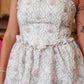 PEACH LOVE EYELET RUFFLE LAYERED MAXI DRESS