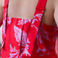 CURRENT AIR FLORAL PRINTED TWIST HALTER TOP