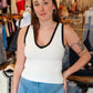 LUCY PARIS “NANCY” KNIT V-NECK TOP