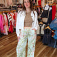 CURRENT AIR LONG WIDE ELASTICATED WAIST PANTS