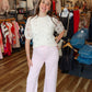 MIOU MUSE STRAIGHT WIDE LEG DENIM PANTS
