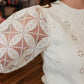 FATE SHEER SLEEVE CABLE KNIT SWEATER