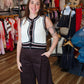 MIOU MUSE BUTTON FRONT SLEEVELESS KNITTED TOP