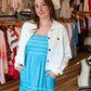 MEET ME IN SANTORINI “COASTAL DRIFT” MAXI DRESS