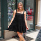ELAN FLOWY TIERED MINI DRESS