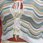 ELAN TIE FRONT WAVY STRIPED TOP