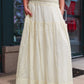 ELAN SIDE TASSEL TEXTURED MAXI SKIRT