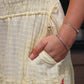ELAN SIDE TASSEL TEXTURED MAXI SKIRT