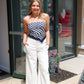 LUCY PARIS “NARA” SCARF TOP