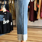 SCISSOR CUT CUFFED SLIM WIDE