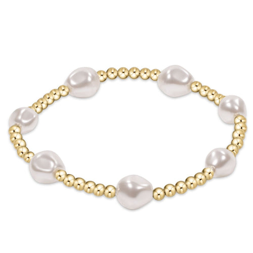 ADMIRE GOLD 3 MM BRACELET - PEARL