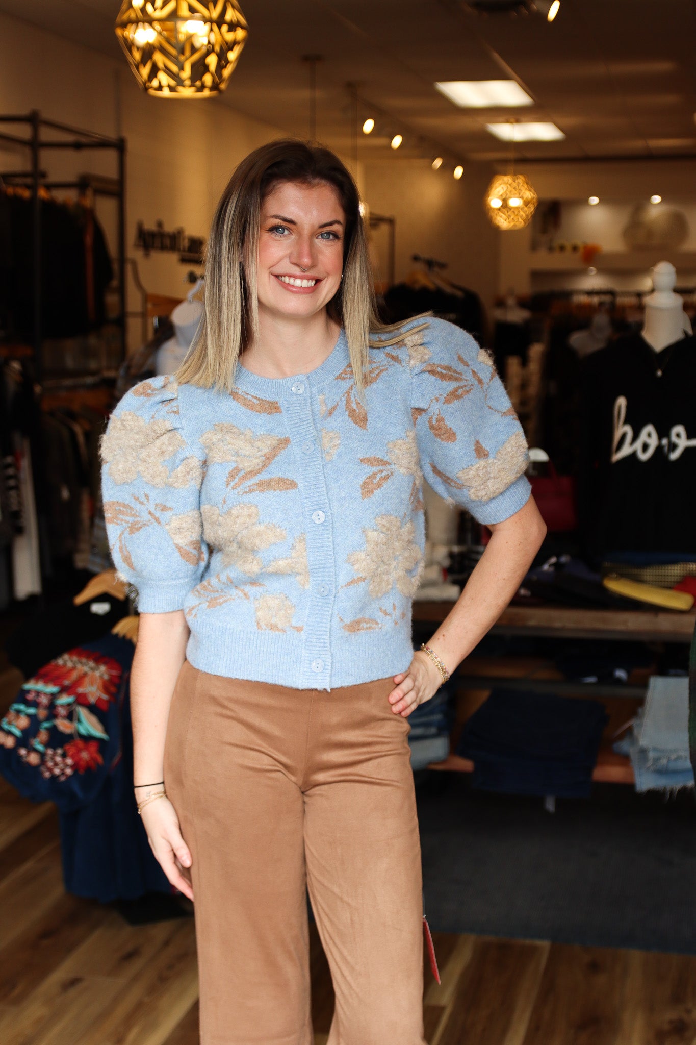 Vionette Vegan Suede Wide Leg Trouser