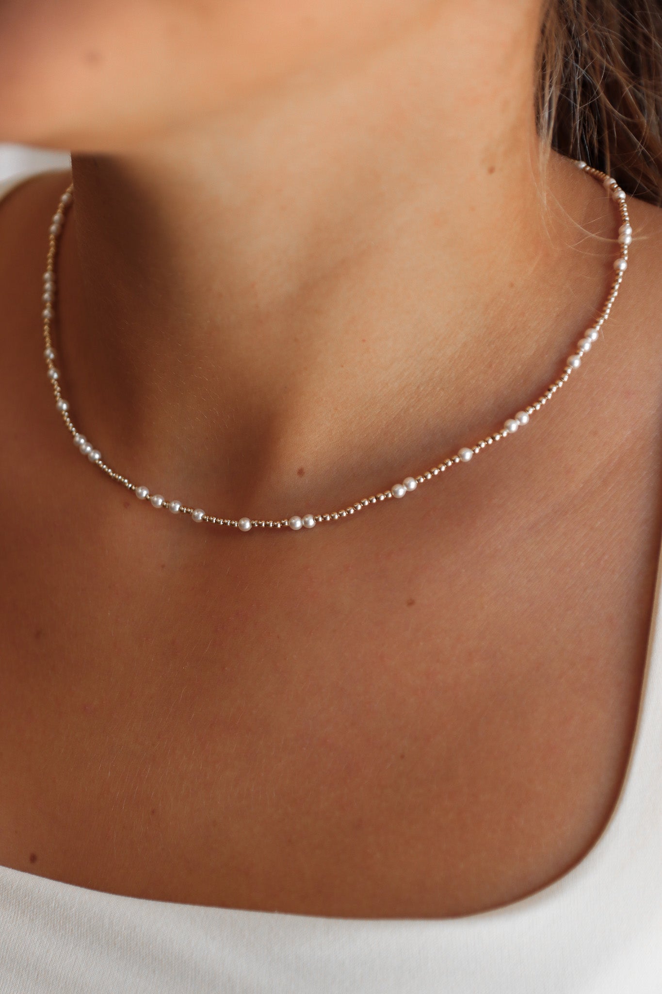 17" CHOKER HOPE UNWRITTEN 3MM PEARL