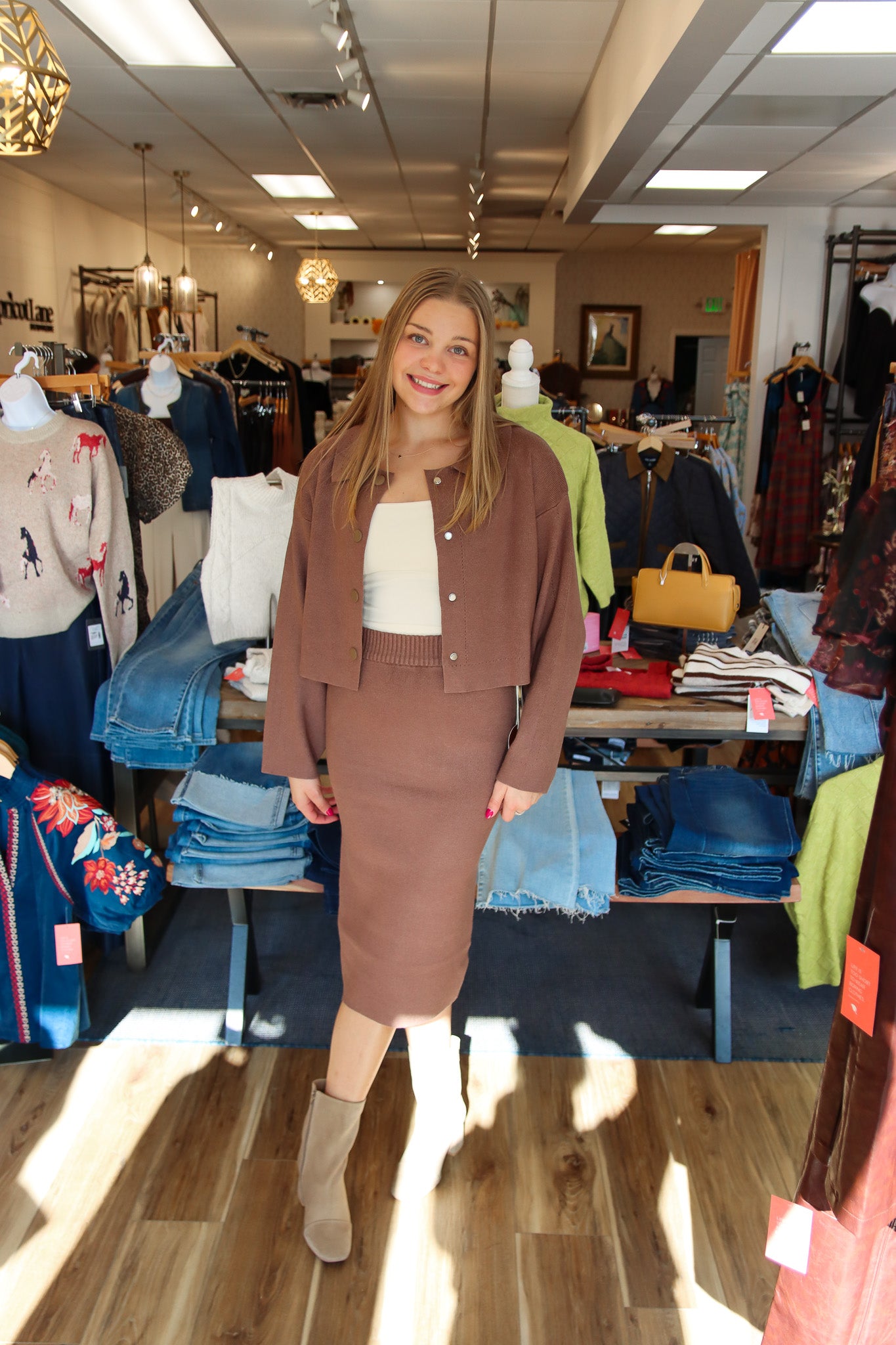 ISSA  BUTTON FRONT SWEATER JACKET