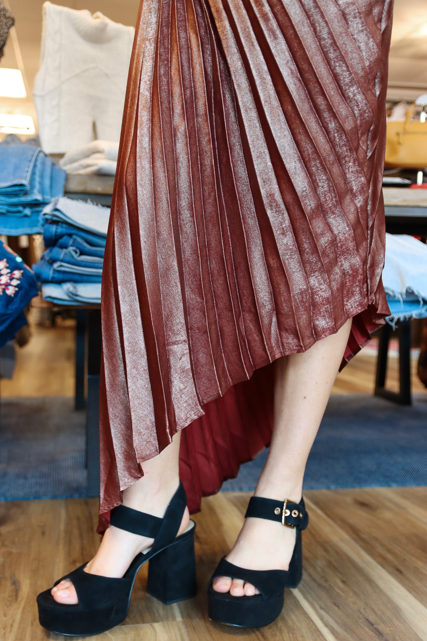 ONE SHOULDER ASYMMETRICAL MIDI DRESS