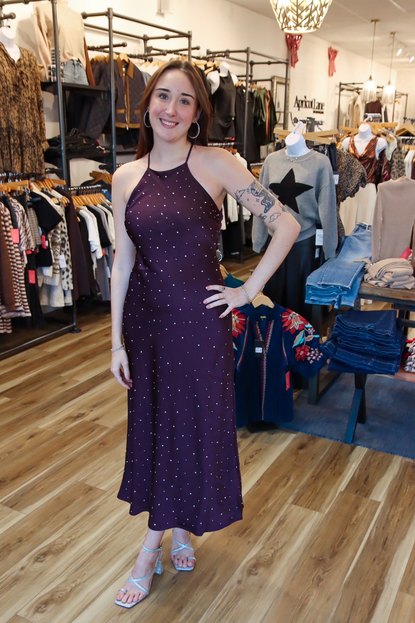 HALLEY EMBELLISHED MIDI DRESS