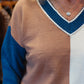 MYRA COLOR BLOCKED VNECK