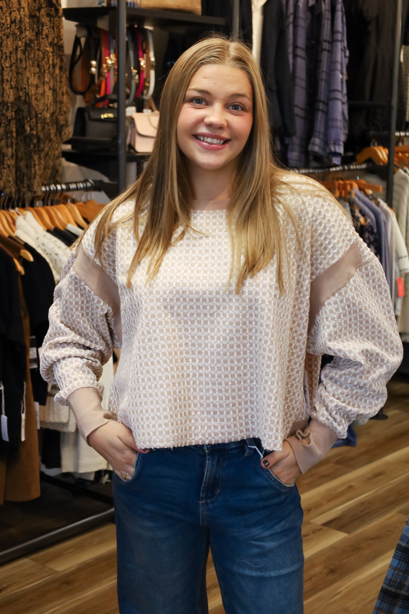 HAPPI 31" MID RISE FLARE COATED DENIM