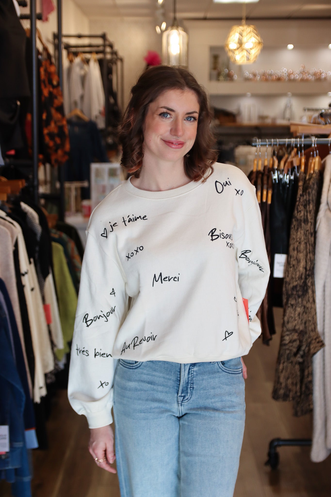 FRENCH SCRIPTS SWEATSHIRT