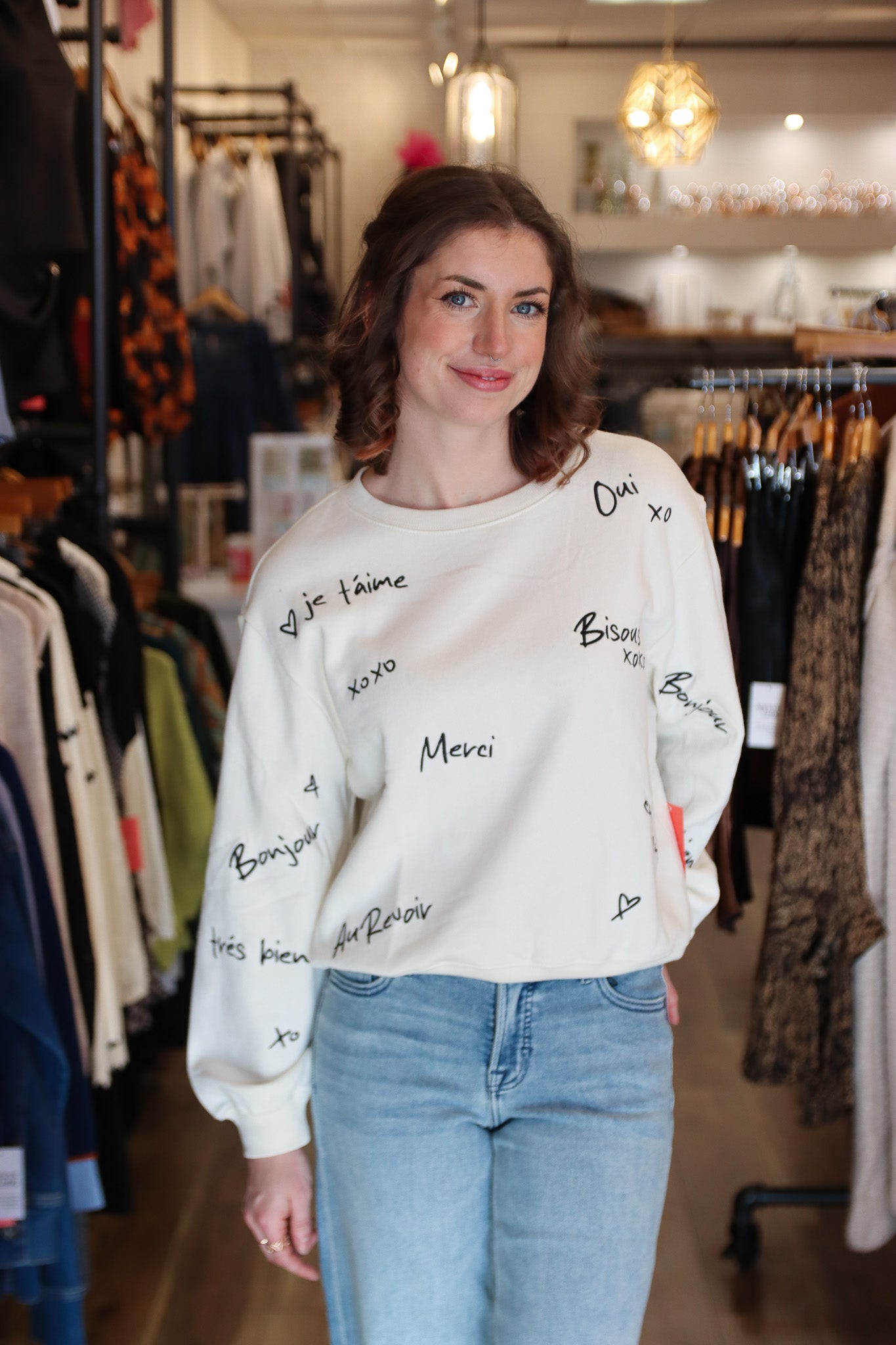 FRENCH SCRIPTS SWEATSHIRT