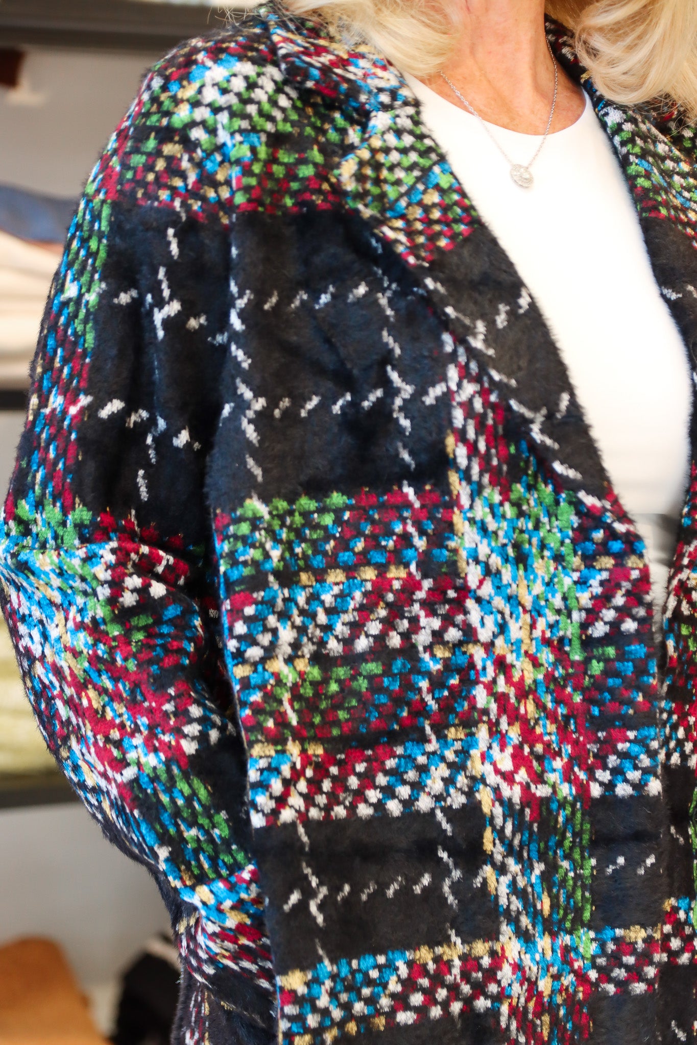 long slv open front sweater coat