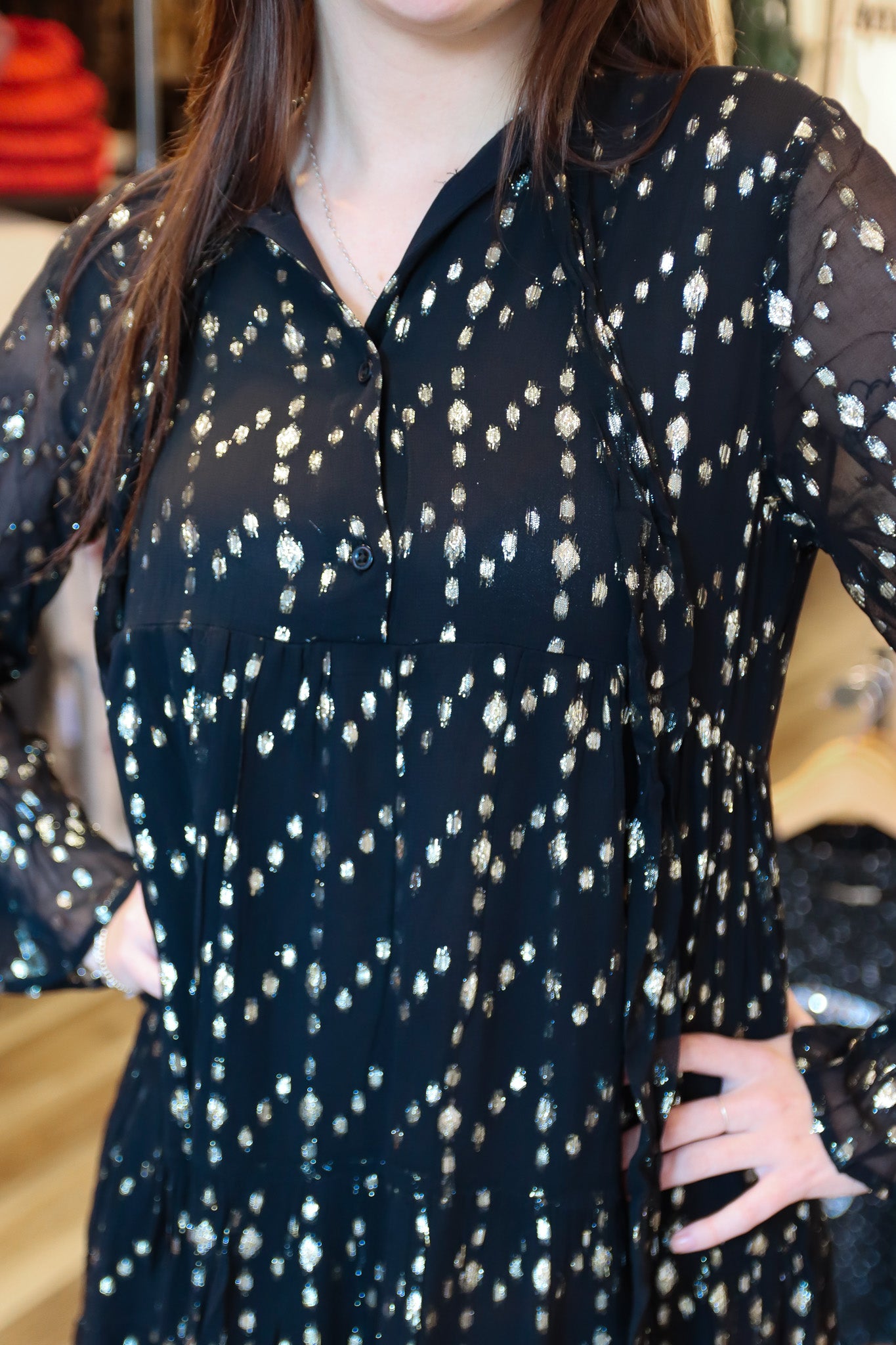 PRINTED MINI SHIFT DRESS