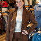 SUEDE BUTTON FRONT BLAZER
