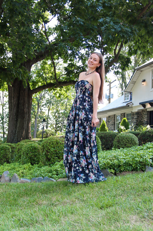 LULUS "REMI" CORSET MAXI DRESS