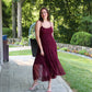 STEVE MADDEN "VITA" LACE DETAIL MIDI DRESS