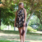 BY TOGETHER “SHAY” TIRED FLOW MINI DRESS