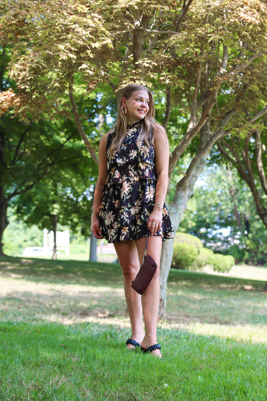 BY TOGETHER “SHAY” TIRED FLOW MINI DRESS