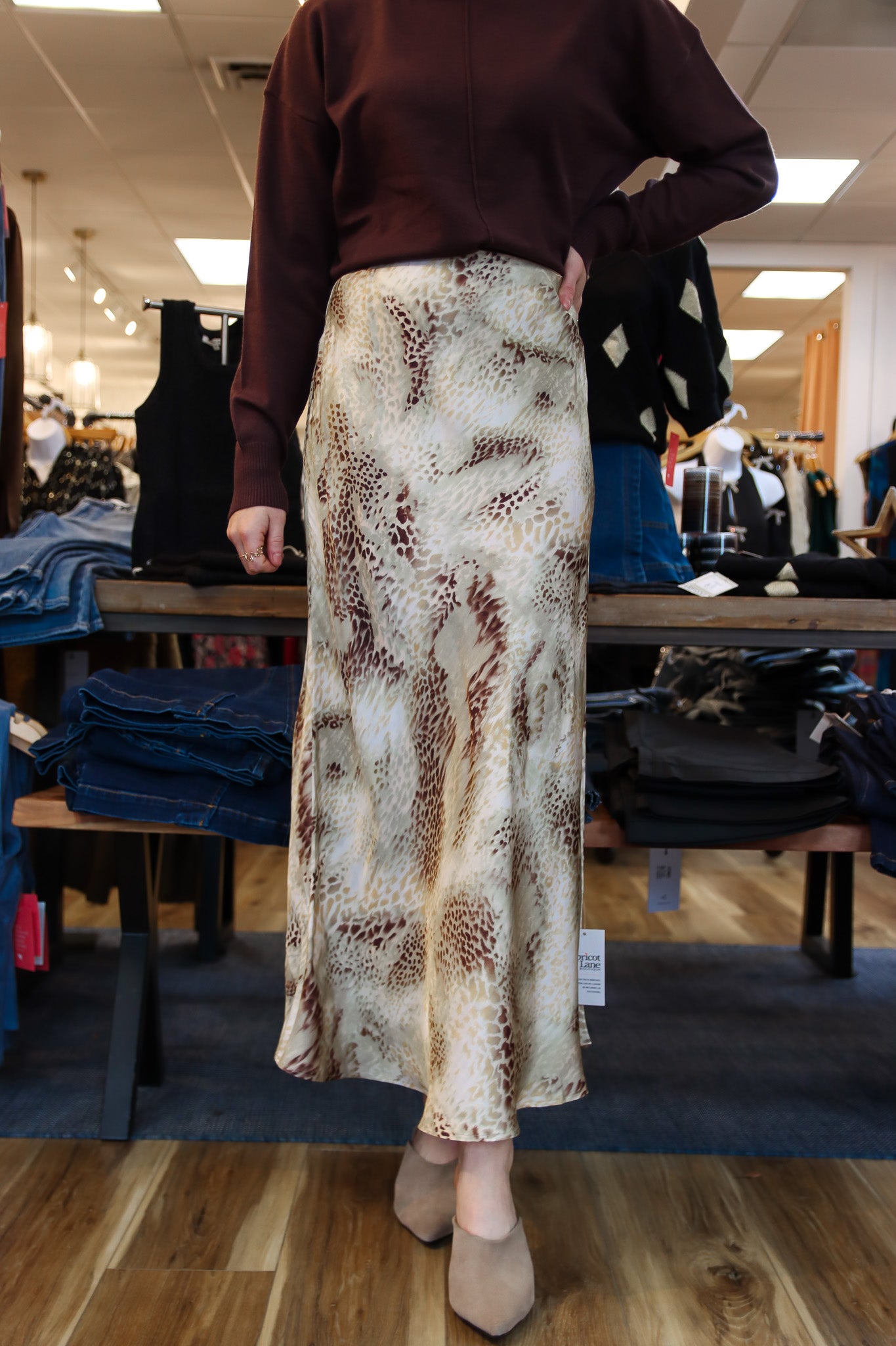 ARTIE SNAKE PRINT MAXI SKIRT