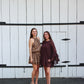 NEEDII "FAY" RUFFLE MINI SLEEVED DRESS