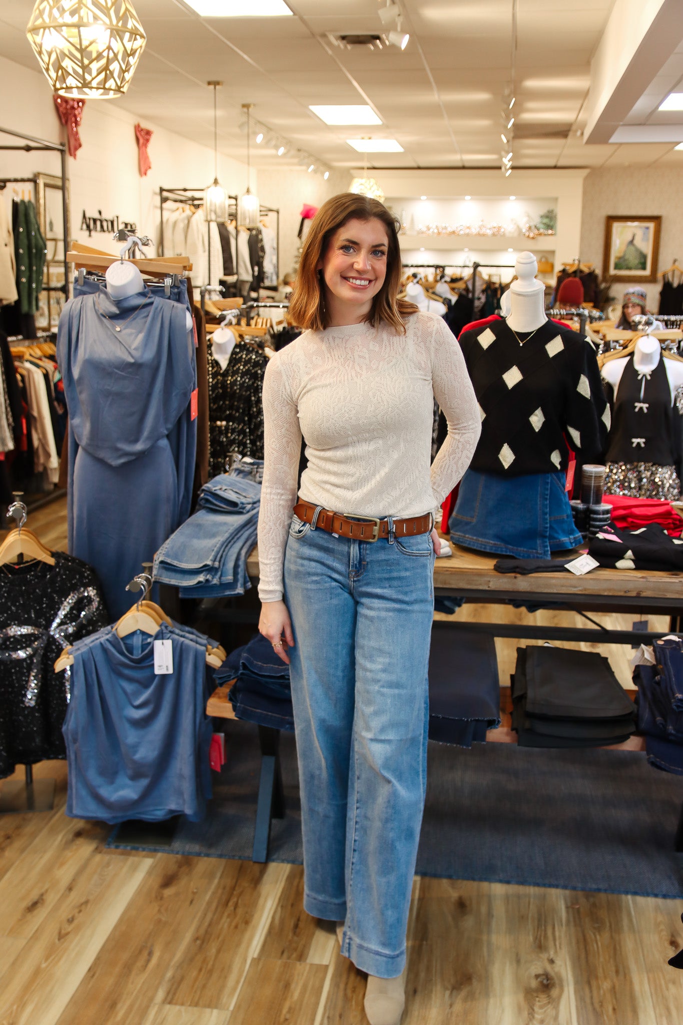 MESA LONG SLEEVE LACE TOP