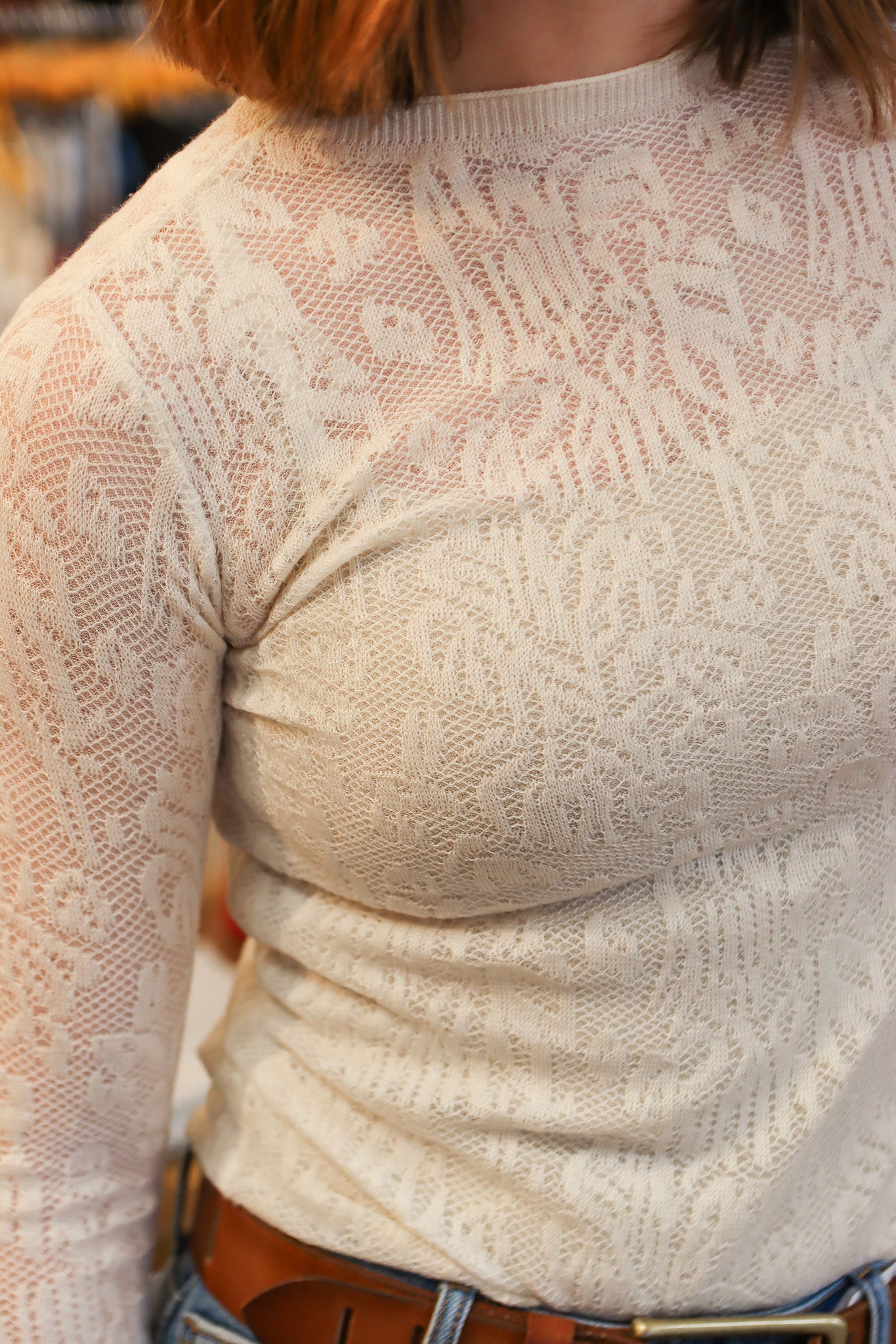 MESA LONG SLEEVE LACE TOP