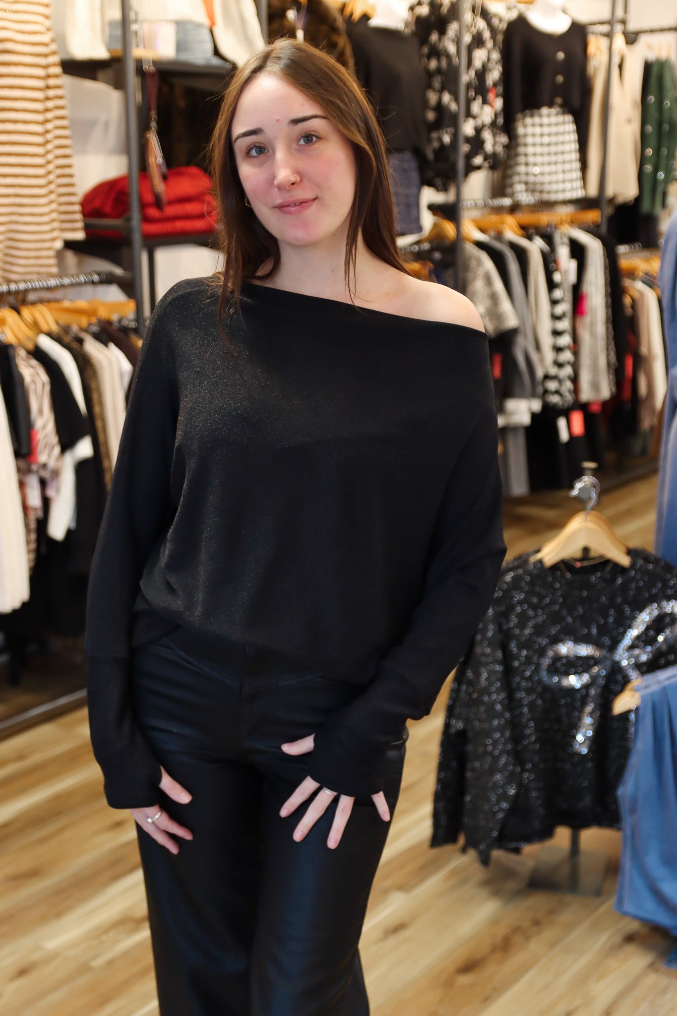 THE ANYWHERE TOP| LUREX OFF THE SHOULDER