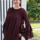 NEEDII "FAY" RUFFLE MINI SLEEVED DRESS