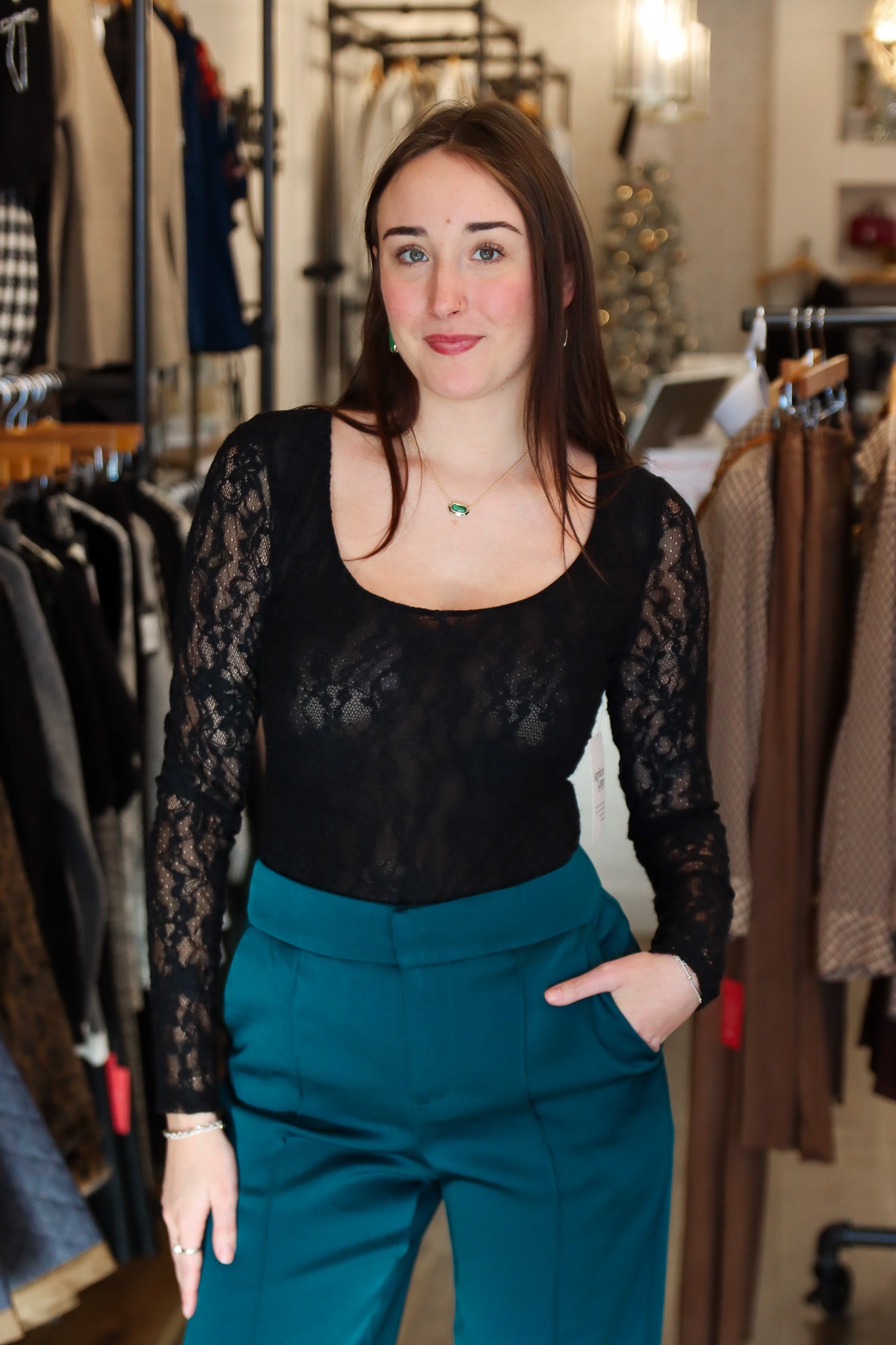 HANIYA FLORAL LACE BODYSUIT