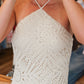LUCY PARIS “NAMI” HALTER CROCHET DRESS
