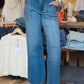 KUT “MEG” FRONT POCKETS INSET RAW HEM PANT