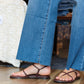 KUT “MEG” FRONT POCKETS INSET RAW HEM PANT