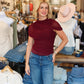 STEVE MADDEN “KERRY” DRAPED MESH TOP