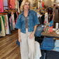 STEVE MADDEN SAVY DENIM HALF SLEEVE JACKET