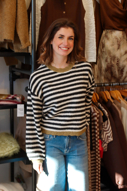 STEEVIE STRIPE LONG SLEEVE SWEATER