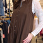 PLEATED FRONT WITH BUTTON CLOSURE ROMPER