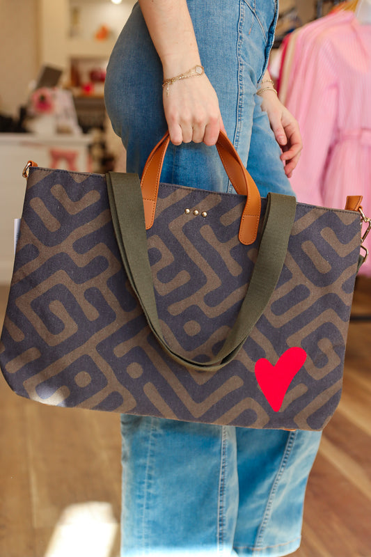 CHELSIE CANVAS PRINTED TOTE