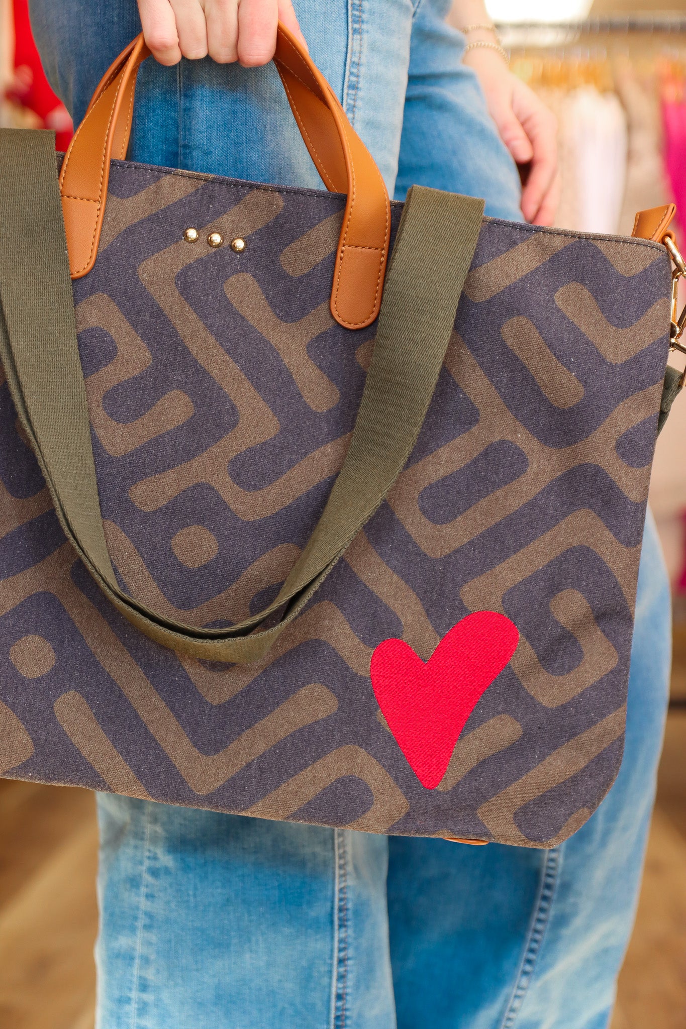 CHELSIE CANVAS PRINTED TOTE